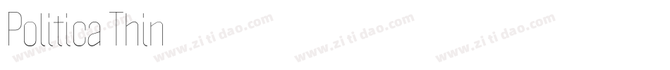 Politica Thin字体转换